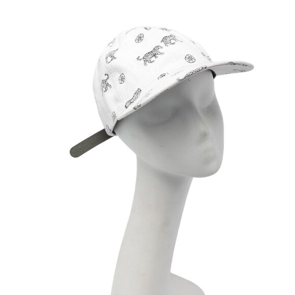 Frank & Oak X Jason Polan Hat Artist Leopard Africa Cat White Black Cotton Cap - Picture 2 of 10